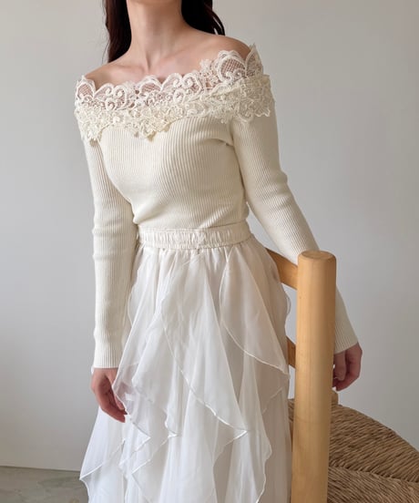 lace off shoulder lib tops