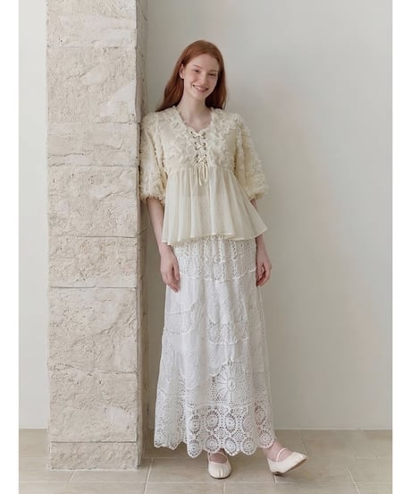romance lace mesh skirt
