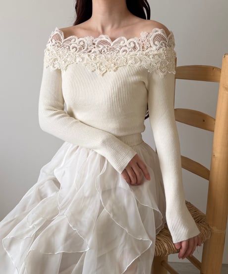 lace off shoulder lib tops