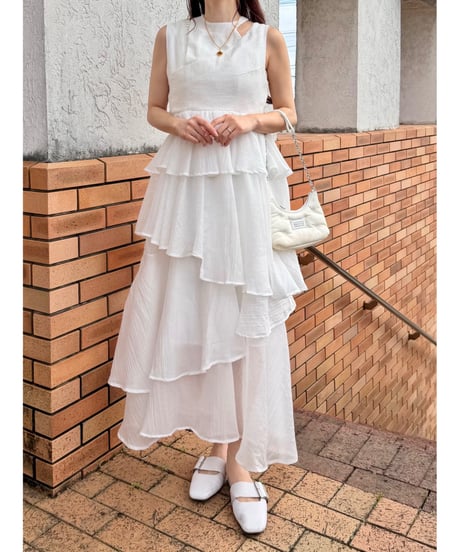 asymmetry airy tiered onepiece