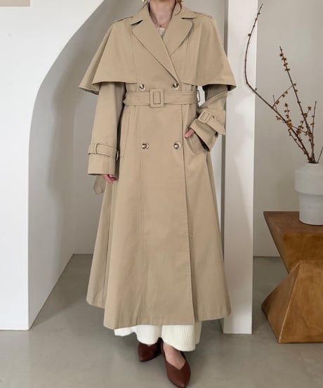 cape flare trench coat(2色)
