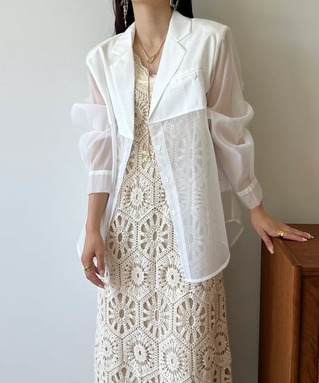 sheer tailored jacket