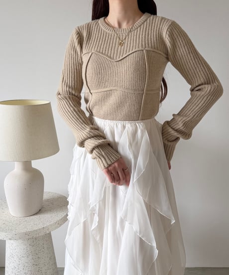 lib bustier design knit