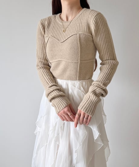 lib bustier design knit
