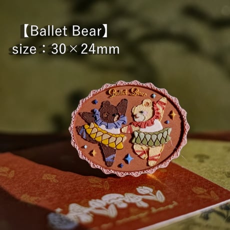 【Ballet Bear】 size：30×24mm　*10478*　(A)