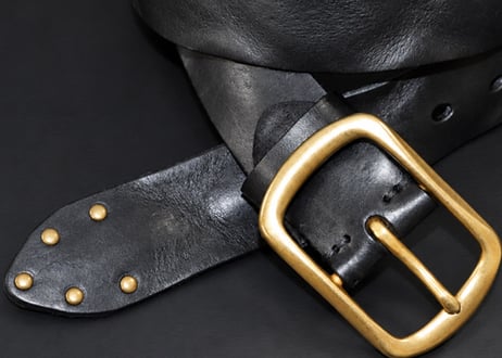 【Washed Leather】洗い革 38mm幅ベルト 真鍮バックル [DLM-914] 本革/牛革 全4色