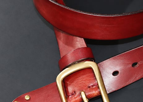【Washed Leather】洗い革 38mm幅ベルト 真鍮バックル [DLM-914] 本革/牛革 全4色