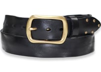 【Washed Leather】洗い革 38mm幅ベルト 真鍮バックル [DLM-914] 本革/牛革 全4色