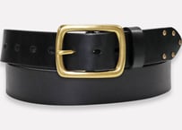 『Oiled cowhide leather』真鍮バックル ５ミリ レザーベルト DLM-921 厚みがある長方形の真鍮 rectangle buckle (レクタングルバックル）