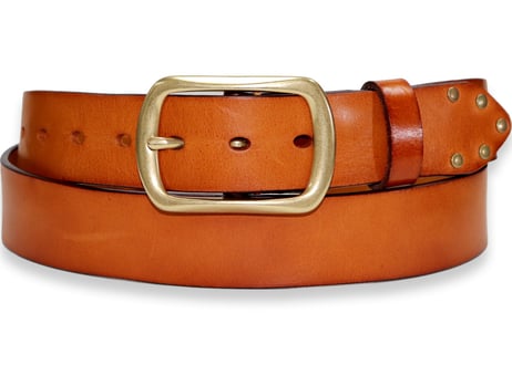 【Washed Leather】洗い革 38mm幅ベルト 真鍮バックル [DLM-914] 本革/牛革 全4色