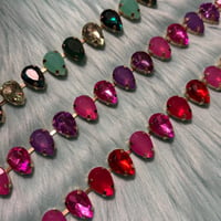 Colorful tear drop necklace