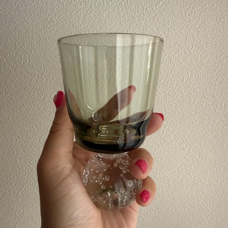 Bubble stem glass small
