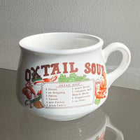 Ceramic soup cup oxtail soup