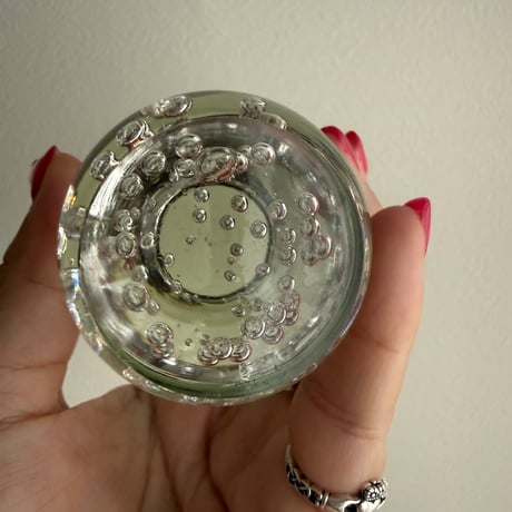 Bubble stem glass small