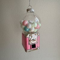 Gumball machine glass ornament USA