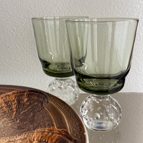Bubble stem glass small