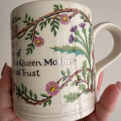 England Boncath Pottery × National Trust Queen Elizabeth The Queen Mother ceramic mug