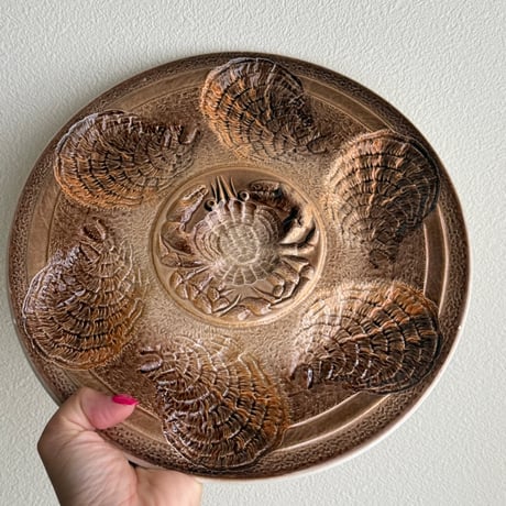 1960's France Sarreguemines oyster plate