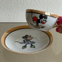 1930's Disney cup and saucer orange