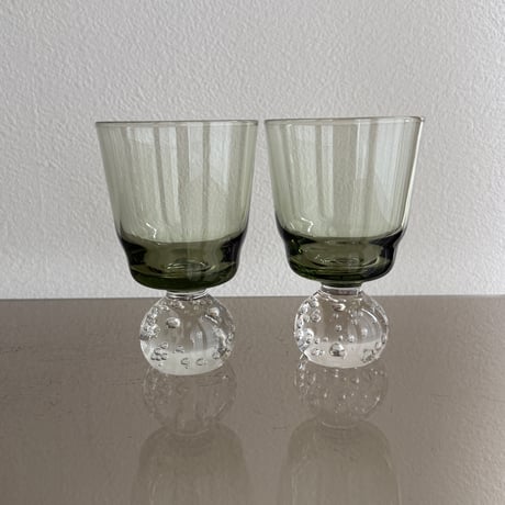 Bubble stem glass small