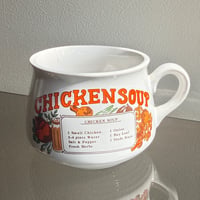Ceramic soup cup chicken soup