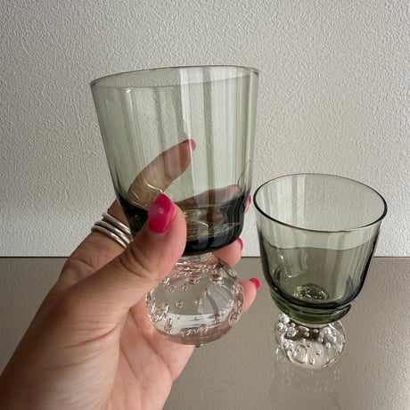 Bubble stem glass small