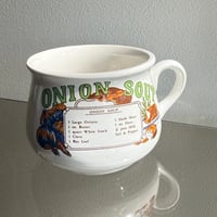 Ceramic soup cup onion soup