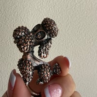 Poodle brooch and charm