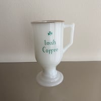 Milk glass Irish coffee