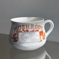 Ceramic soup cup mushroom