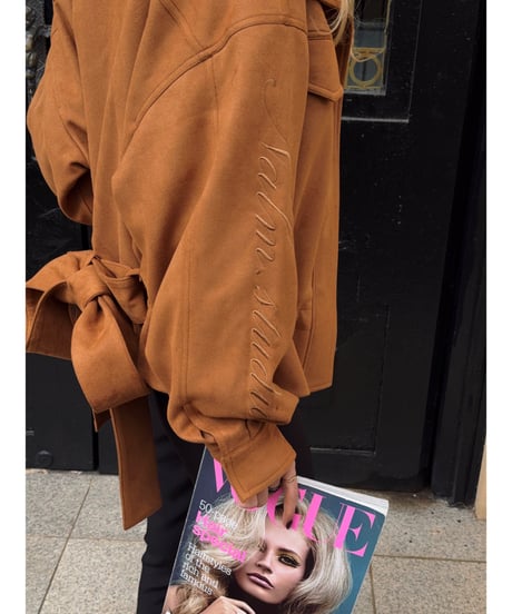 Ribbon Warm Suede Jacket