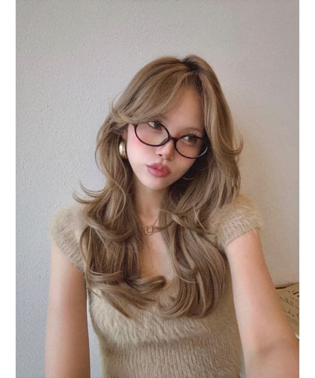 fuzzy shaggy knit tops / beige