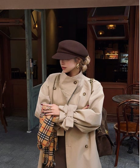 【11月前半再入荷】wool casquette / choco brown