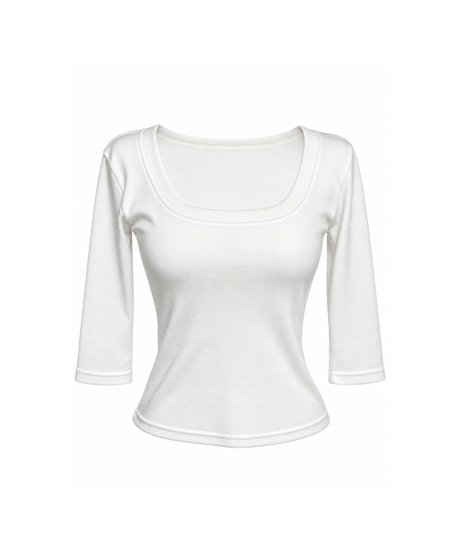 midi sleeve tee / white