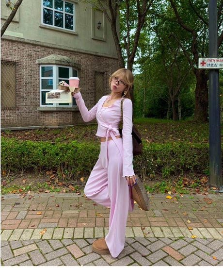 gelato touch cardigan＆cup cami / baby pink