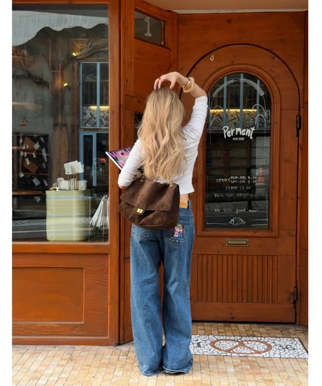 vintage music jeans / Indigo blue