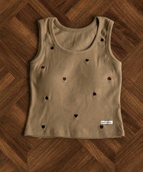 heart basic cup tank (2color)