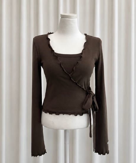 gelato touch cardigan＆cup cami / choco brown
