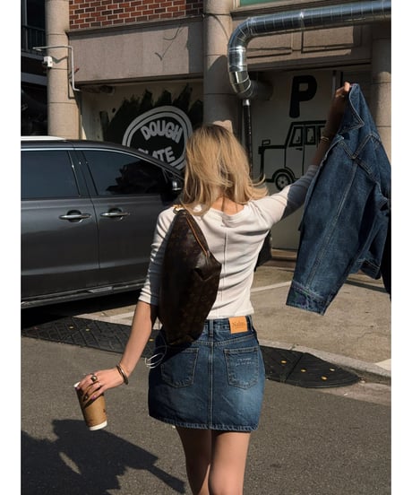 midi sleeve tee / white