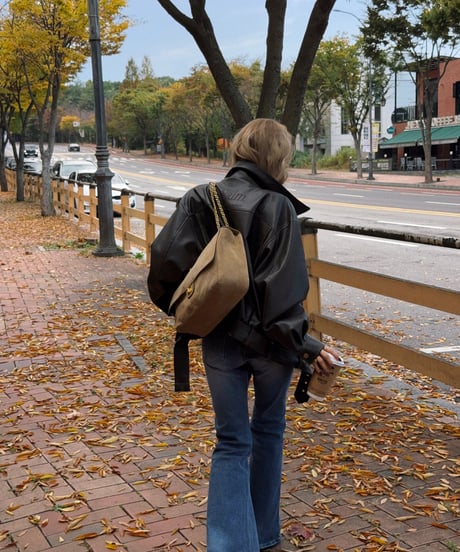 【pre】classic suede leather bag / beige