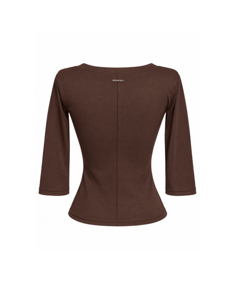 midi sleeve tee / brown