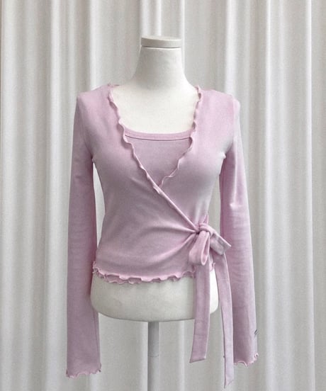gelato touch cardigan＆cup cami / baby pink