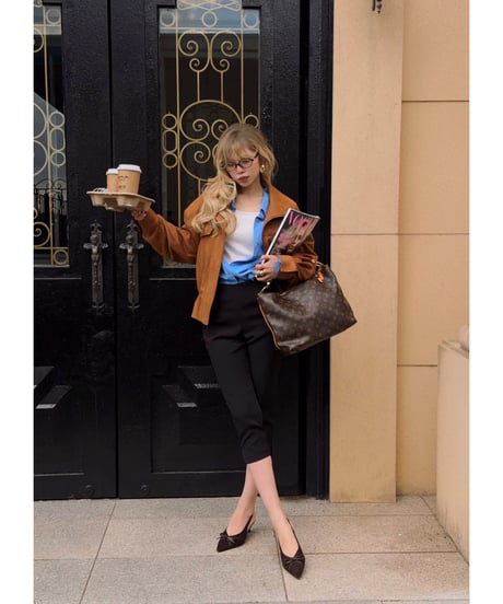 Ribbon Warm Suede Jacket