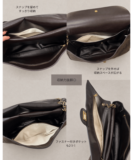 【pre】classic suede leather bag / beige