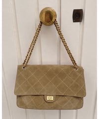 【pre】classic suede leather bag / beige