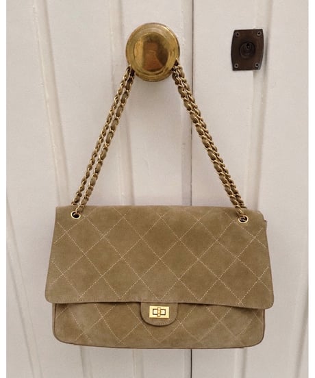 【pre】classic suede leather bag / beige