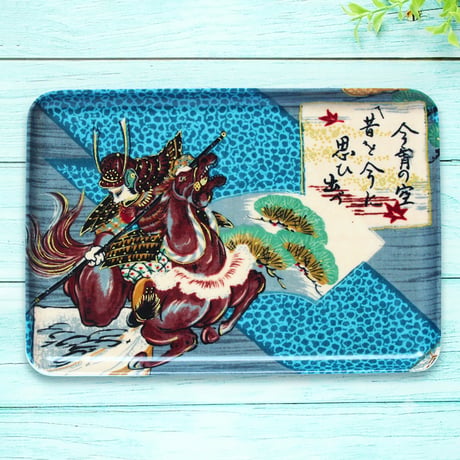 トレー(M)お盆 23×16cm【男長襦袢】武者絵