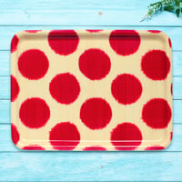 トレー(LL) 折敷 38×28cm【伊勢崎銘仙】ポルカドット
