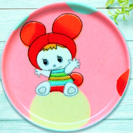 豆皿コースター(2枚セット) φ10cm【子供着物】なかよしボーリング