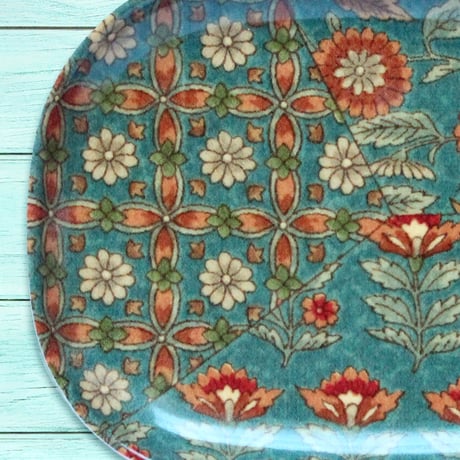 オーバル小皿 16×12cm【小紋】更紗花唐草